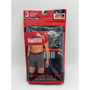 Puma Men's 3 Pack Cooling Technology Performance Boxer Briefs Size L 36-38